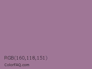 RGB 160,118,151 Color Image