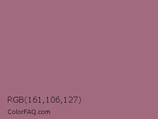 RGB 161,106,127 Color Image