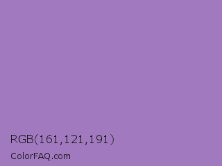 RGB 161,121,191 Color Image