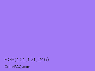 RGB 161,121,246 Color Image