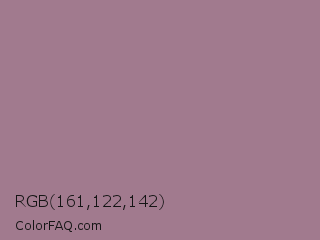 RGB 161,122,142 Color Image