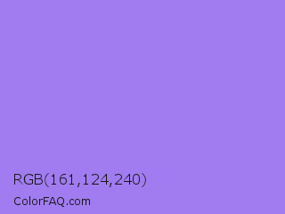 RGB 161,124,240 Color Image