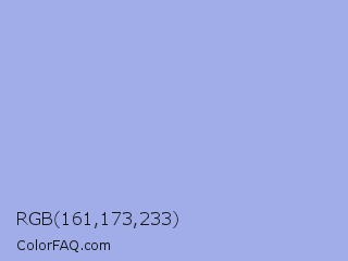 RGB 161,173,233 Color Image