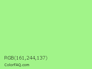 RGB 161,244,137 Color Image