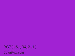 RGB 161,34,211 Color Image