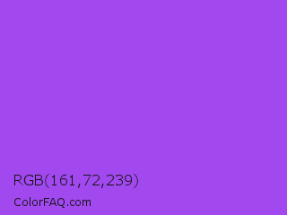 RGB 161,72,239 Color Image