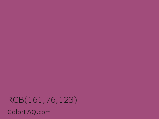 RGB 161,76,123 Color Image