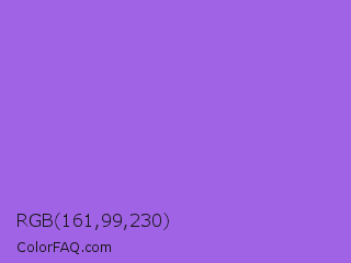 RGB 161,99,230 Color Image