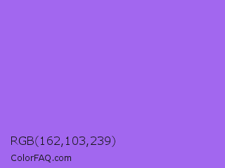 RGB 162,103,239 Color Image