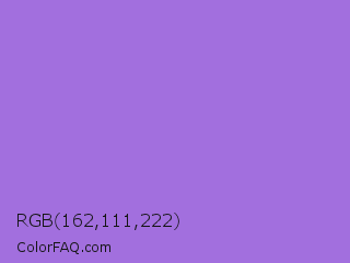 RGB 162,111,222 Color Image