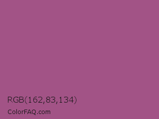 RGB 162,83,134 Color Image