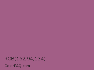 RGB 162,94,134 Color Image