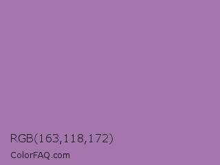 RGB 163,118,172 Color Image
