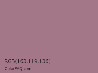 RGB 163,119,136 Color Image