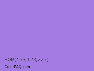 RGB 163,123,226 Color Image