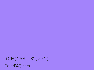 RGB 163,131,251 Color Image