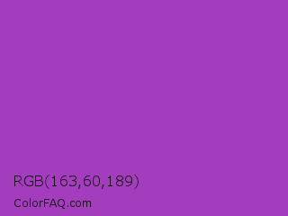 RGB 163,60,189 Color Image