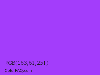 RGB 163,61,251 Color Image