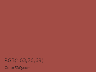 RGB 163,76,69 Color Image