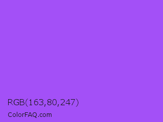 RGB 163,80,247 Color Image