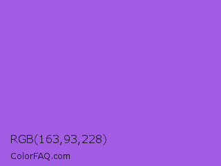RGB 163,93,228 Color Image