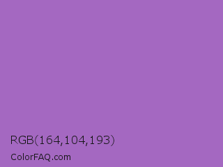 RGB 164,104,193 Color Image
