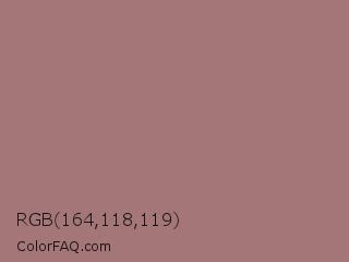 RGB 164,118,119 Color Image