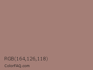 RGB 164,126,118 Color Image