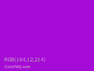RGB 164,12,214 Color Image