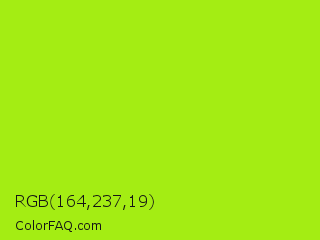 RGB 164,237,19 Color Image