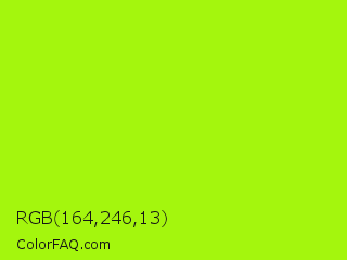 RGB 164,246,13 Color Image