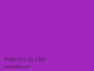 RGB 164,39,189 Color Image