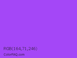 RGB 164,71,246 Color Image