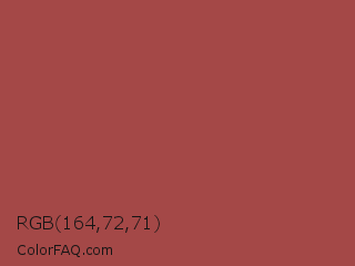 RGB 164,72,71 Color Image