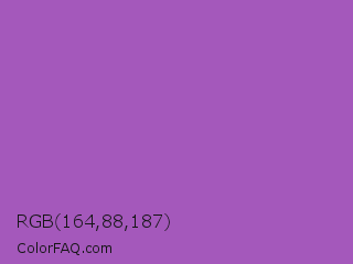 RGB 164,88,187 Color Image