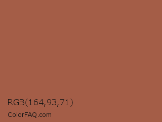 RGB 164,93,71 Color Image