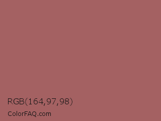 RGB 164,97,98 Color Image
