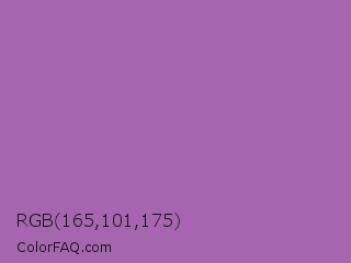 RGB 165,101,175 Color Image