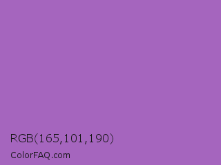 RGB 165,101,190 Color Image
