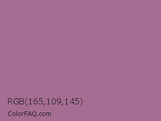 RGB 165,109,145 Color Image