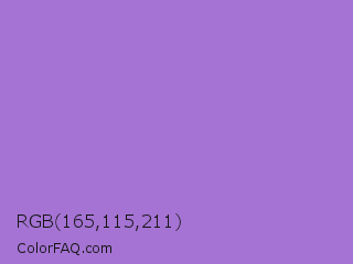 RGB 165,115,211 Color Image