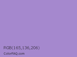 RGB 165,136,206 Color Image