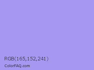 RGB 165,152,241 Color Image
