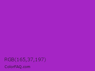RGB 165,37,197 Color Image