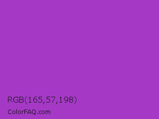 RGB 165,57,198 Color Image
