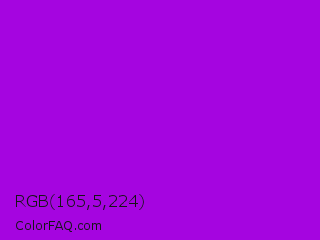 RGB 165,5,224 Color Image