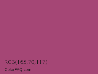 RGB 165,70,117 Color Image