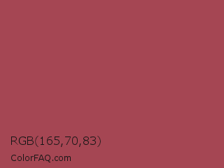 RGB 165,70,83 Color Image