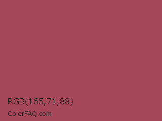 RGB 165,71,88 Color Image
