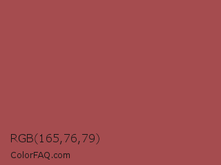 RGB 165,76,79 Color Image